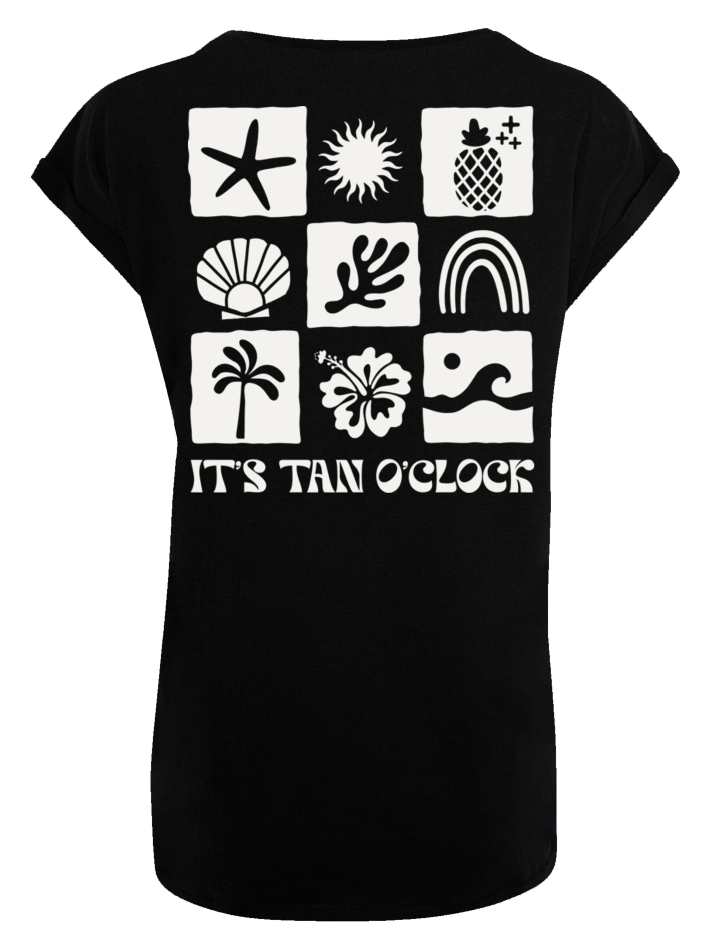 F4NT4STIC T-Shirt 'Its Tan O Clock' in Schwarz