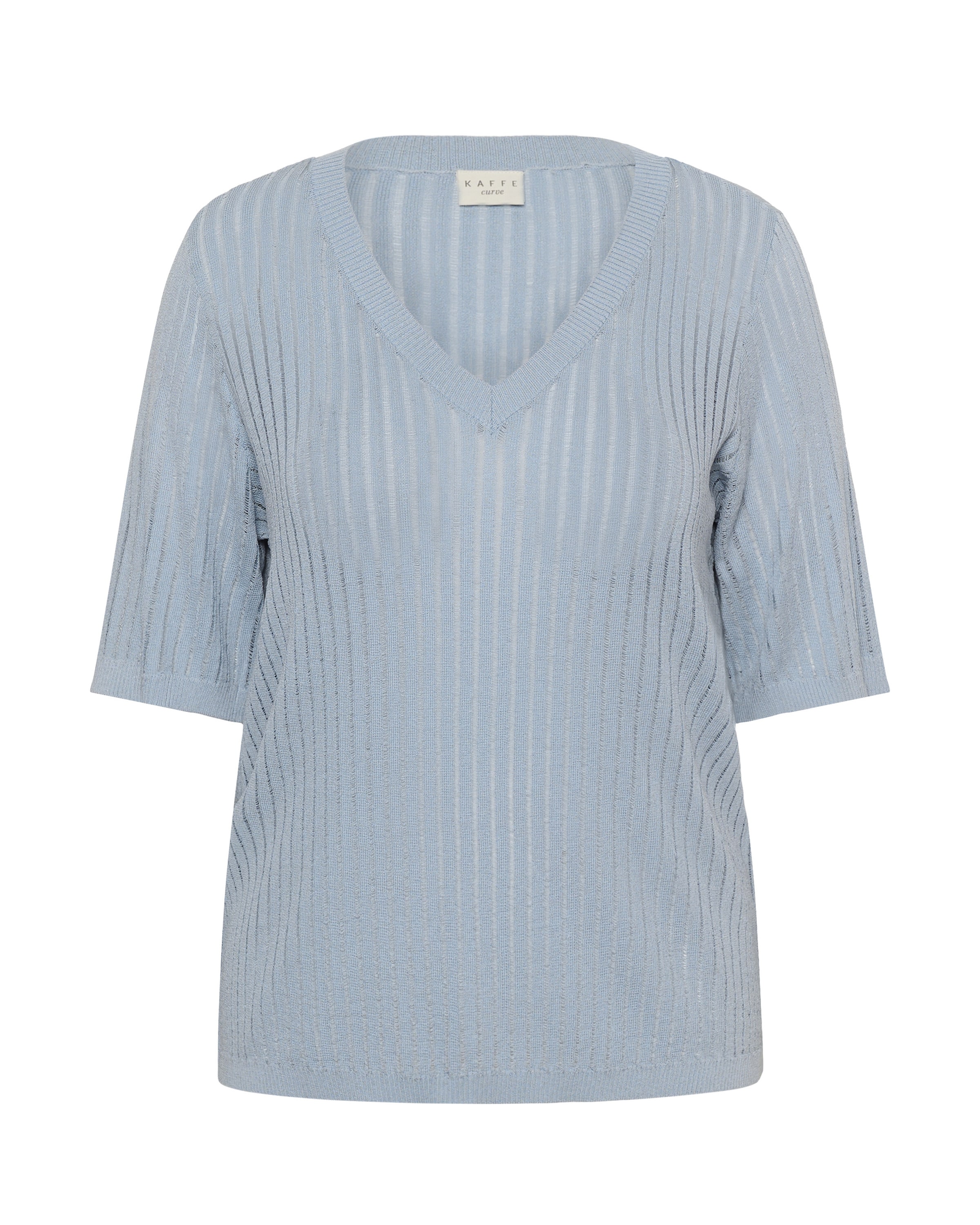 KAFFE CURVE Sweater 'Abeline' in Blue: front