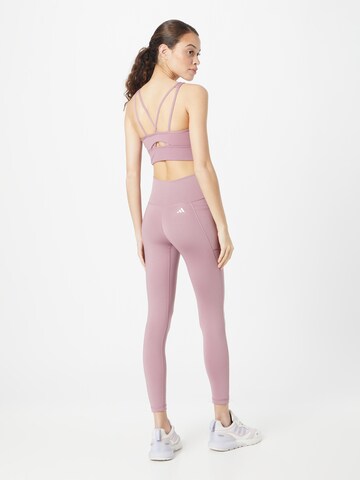 ADIDAS PERFORMANCE Skinny Sportbyxa 'Optime Stash' i lila