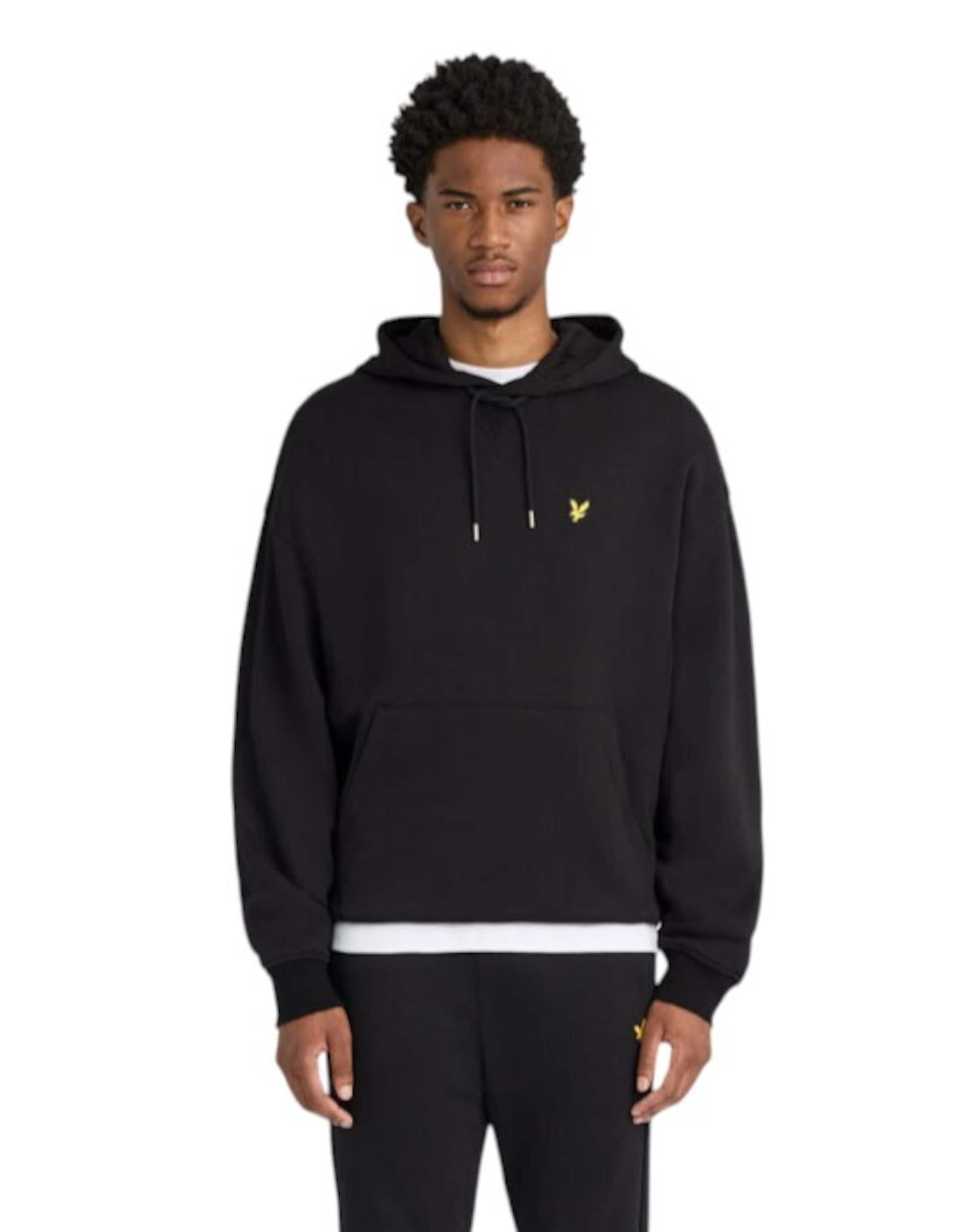 Lyle & Scott Sweatshirt in Zwart: voorkant