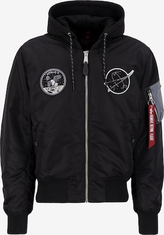 ALPHA INDUSTRIES Tussenjas in Zwart: voorkant