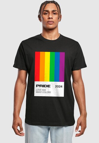 melns Mister Tee T-Krekls 'Many Colors Pride': no priekšpuses