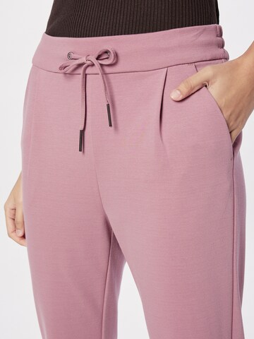 VERO MODA Tapered Bandplooibroek 'Eva' in Roze