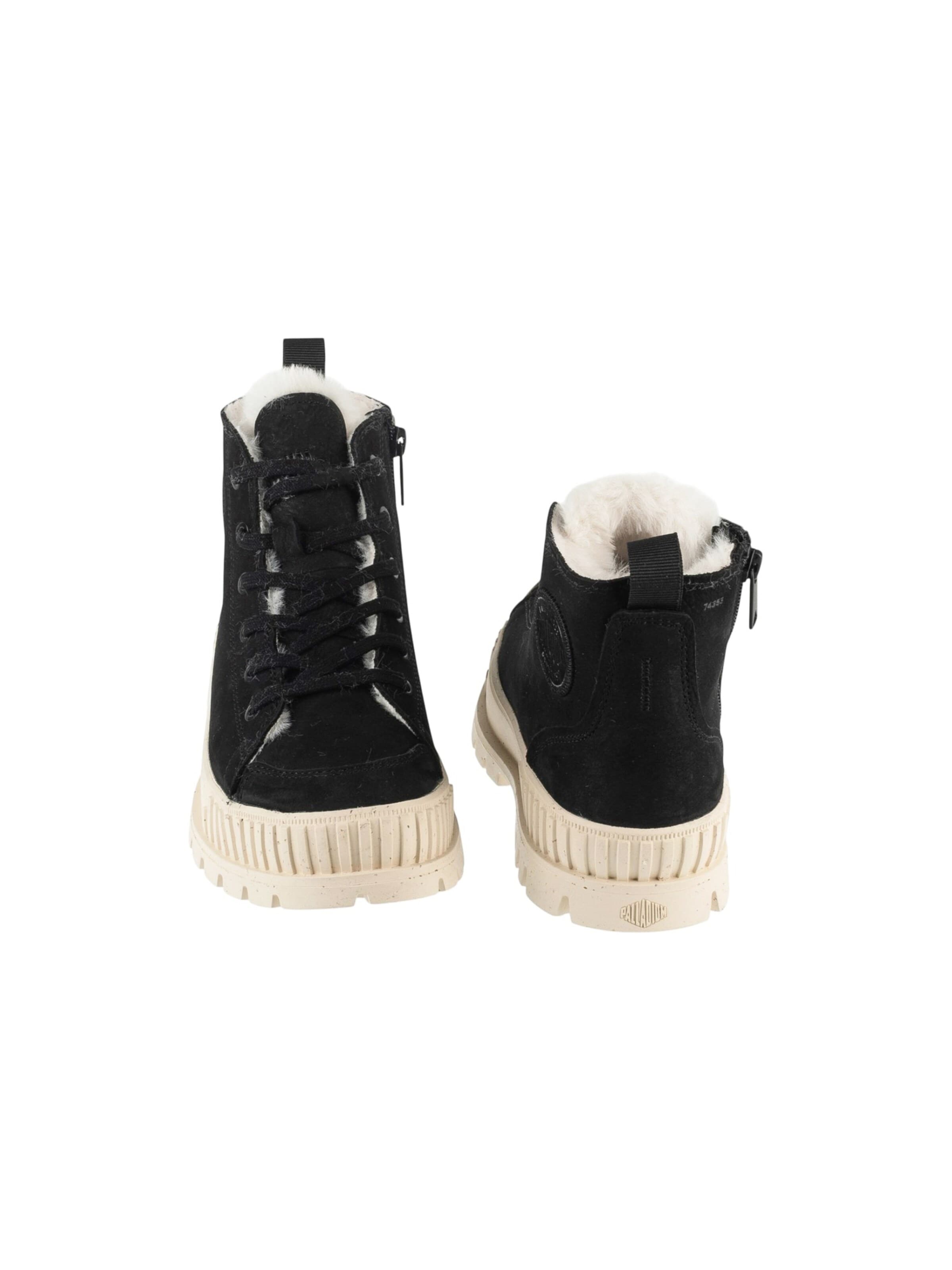 Palladium Lace-up boot 'Palladium Pallashock Zip Warm' in Black