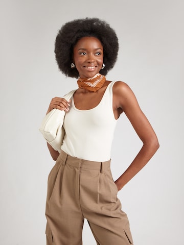 Mavi Top in Beige: front