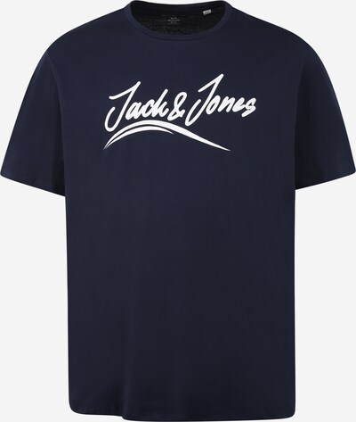 Tricou 'FLEXER' Jack & Jones Plus pe navy / alb, Vizualizare produs