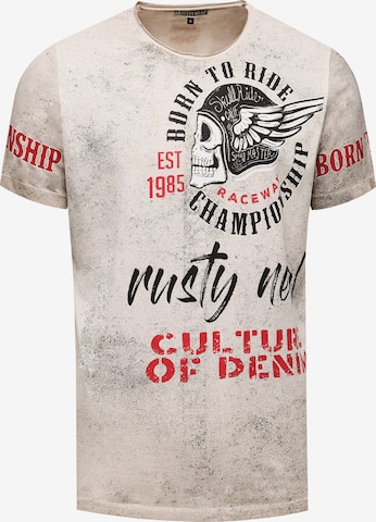 Rusty Neal T-Shirt in Beige: Vorderseite