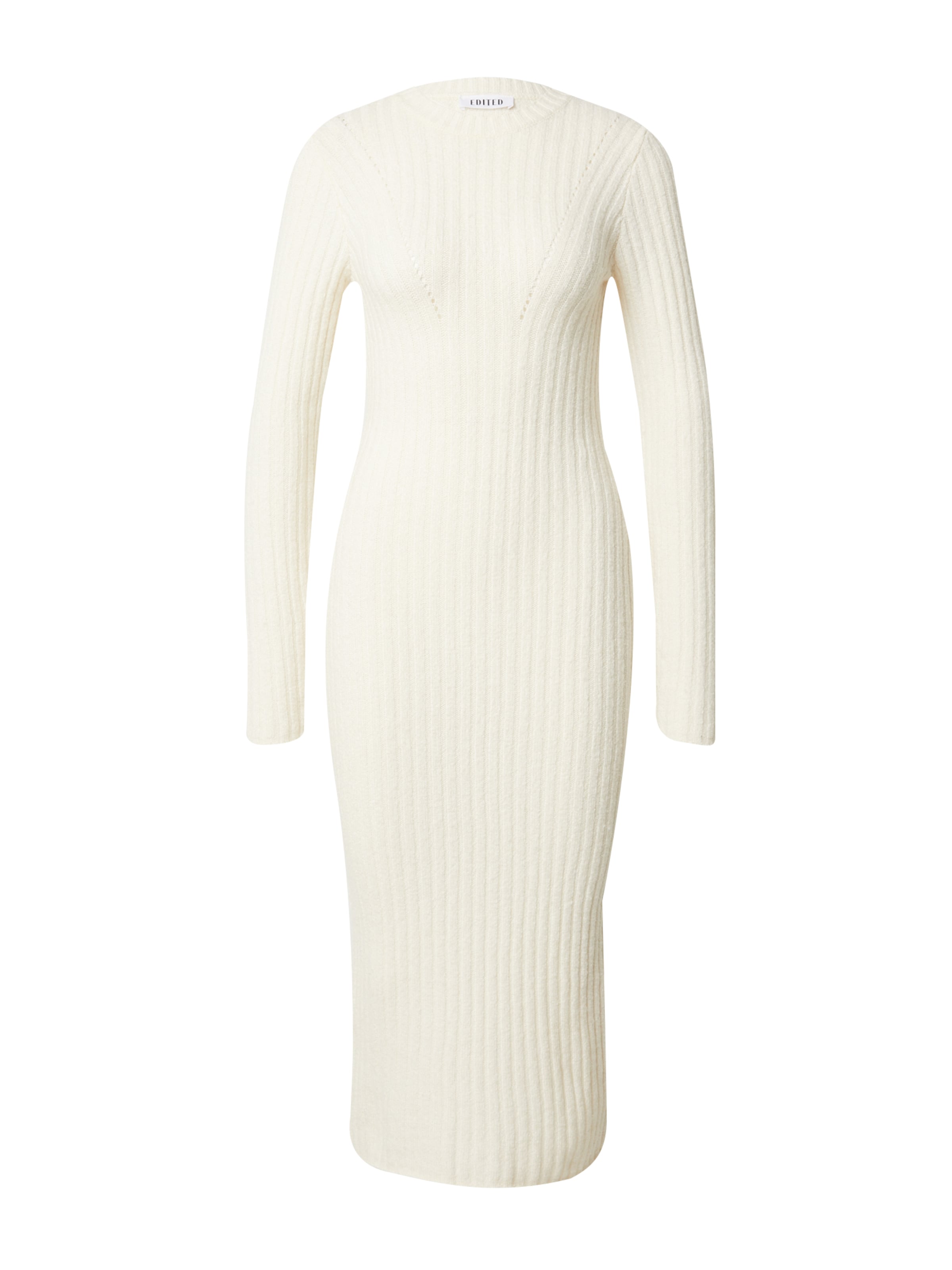 EDITED Pletené šaty 'Saphia' - Béžová: predná strana
