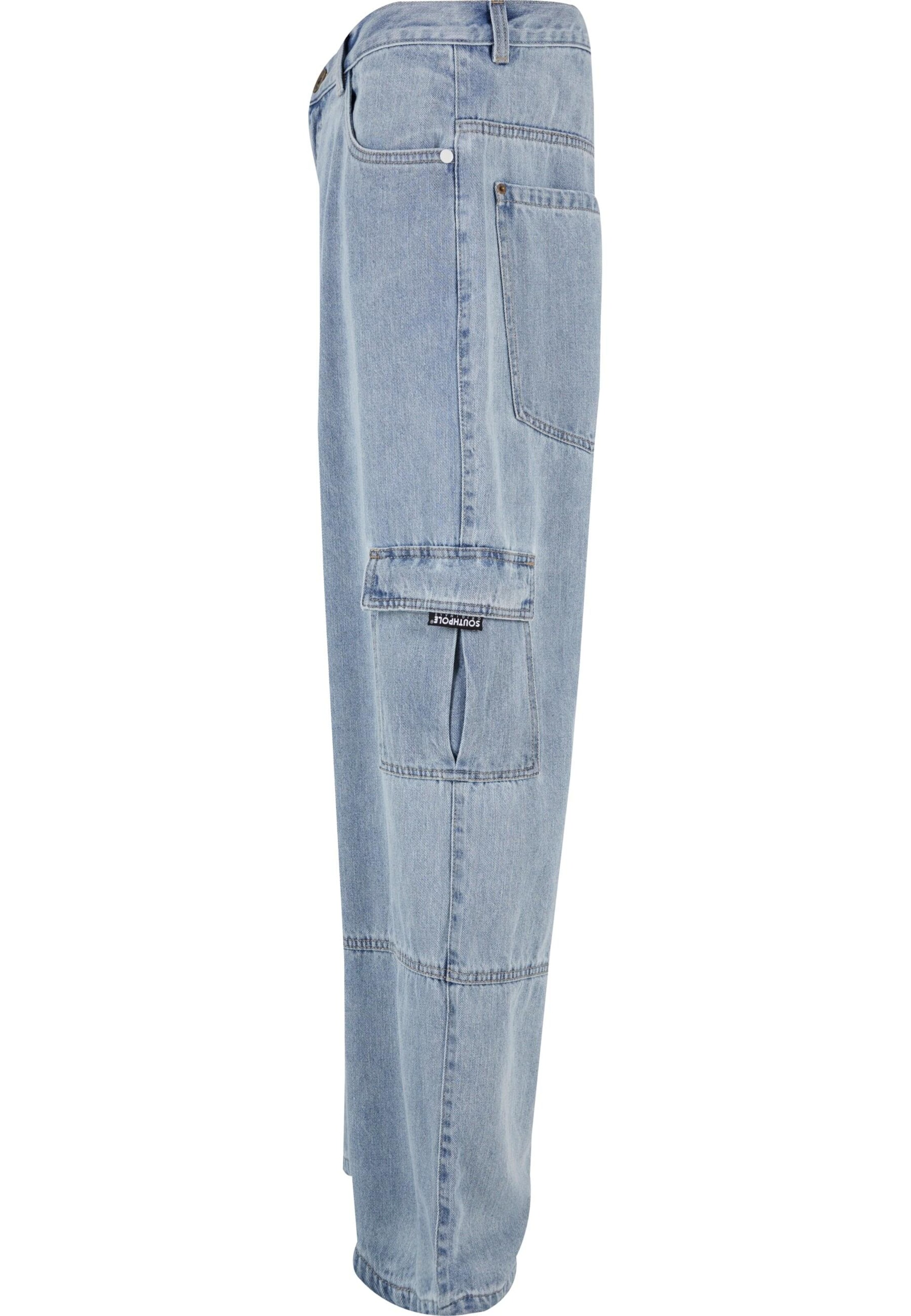 SOUTHPOLE Wide leg Cargo jeans in Blue