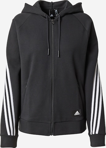 ADIDAS SPORTSWEAR Sportsweatjacke 'Future Icons 3-Stripes ' in Schwarz: predná strana