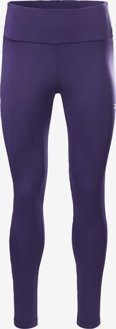Skinny Pantalon de sport 'Lux Perform' Reebok en violet : devant