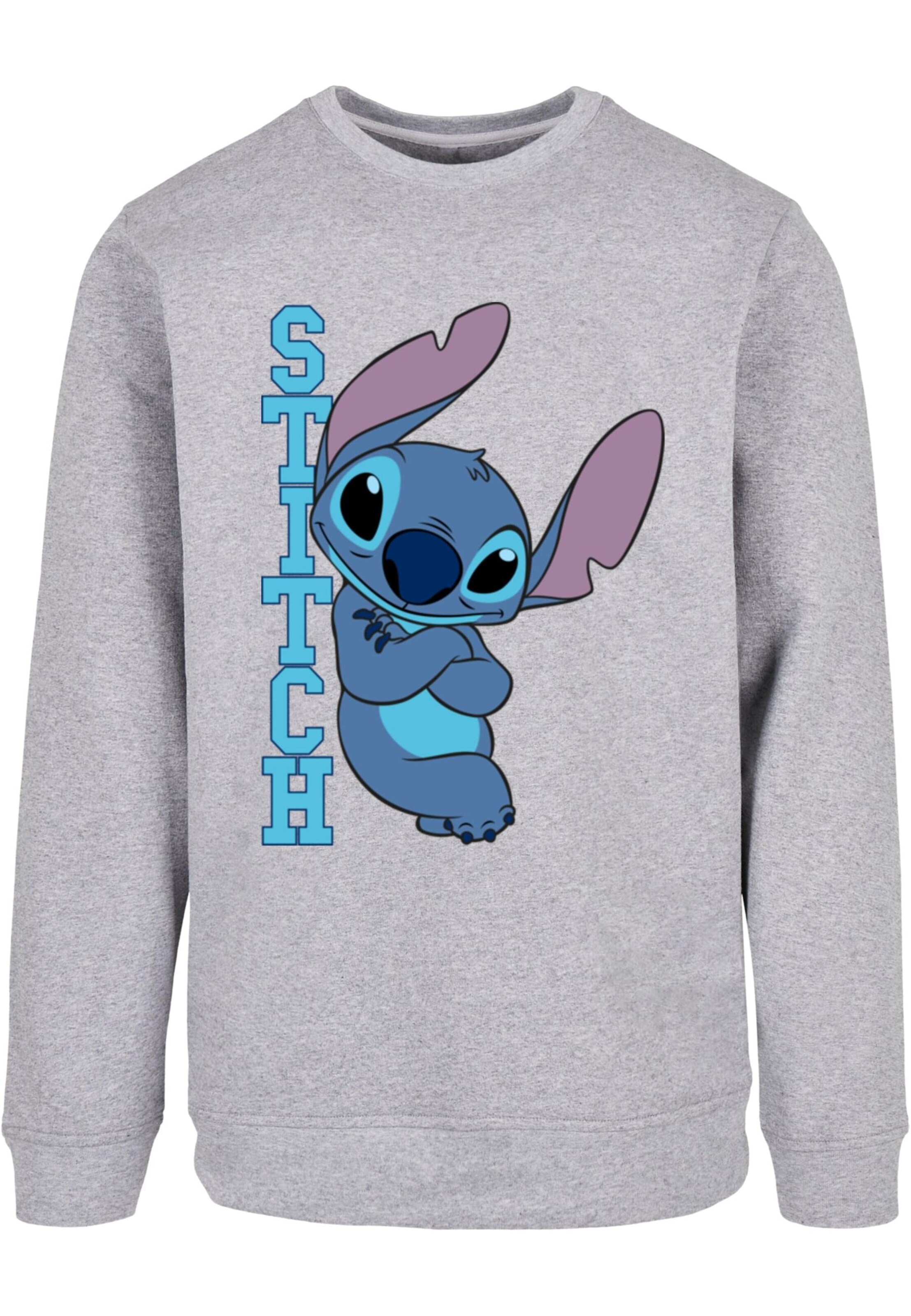 ABSOLUTE CULT Sweatshirt 'Lilo And Stitch - Posing' in Grijs: voorkant