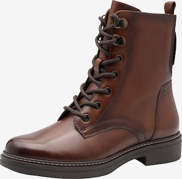 Tamaris Lace-up bootie in Brown: front