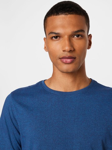 Lindbergh T-Shirt 'Mouliné' in Blau