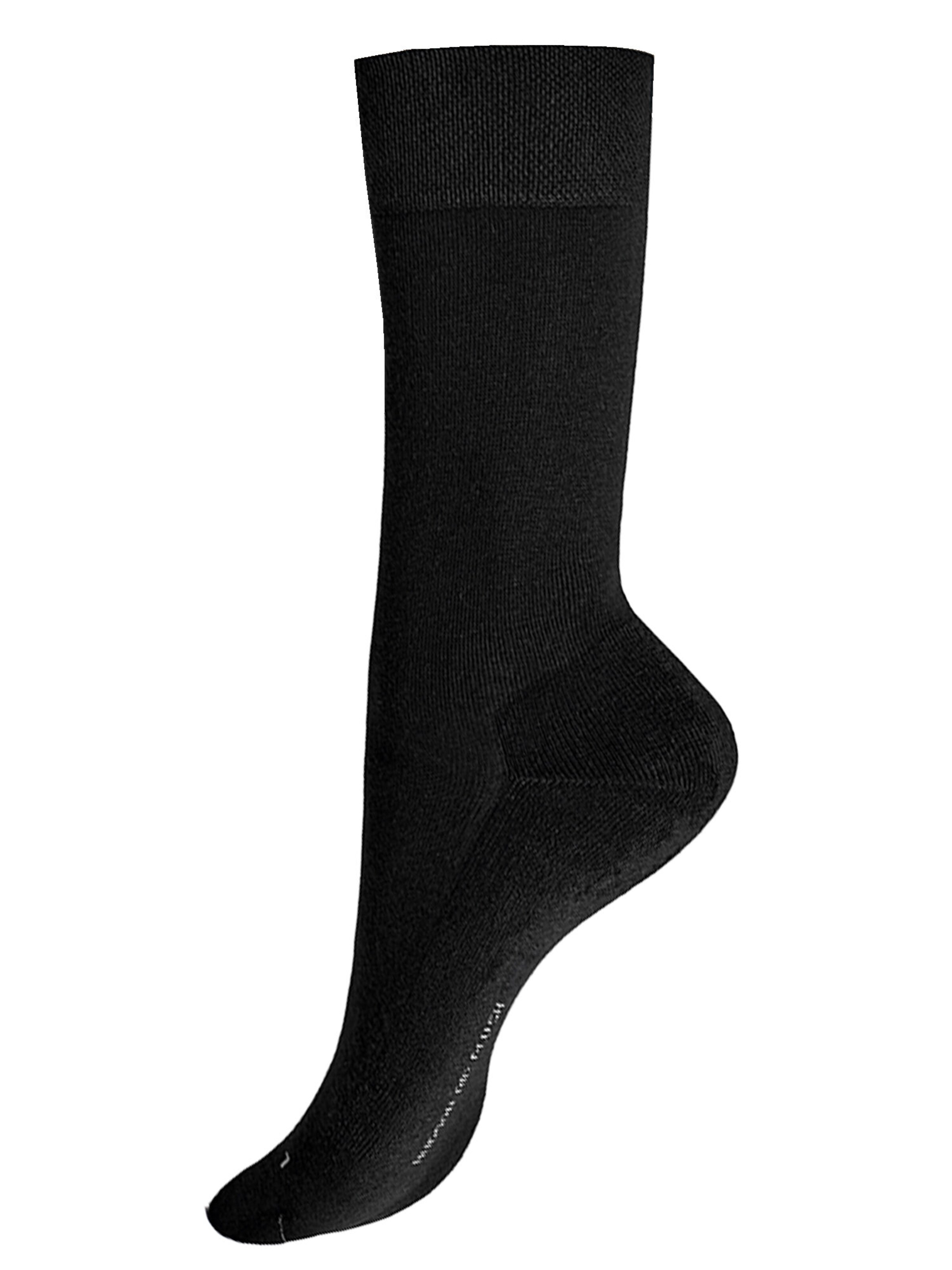 Hudson Socken 'Air Plush' in Schwarz: Vorderseite
