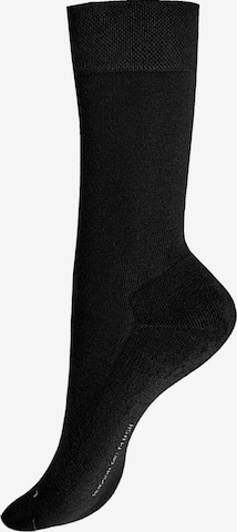 Hudson Socken 'Air Plush' in Schwarz: Vorderseite