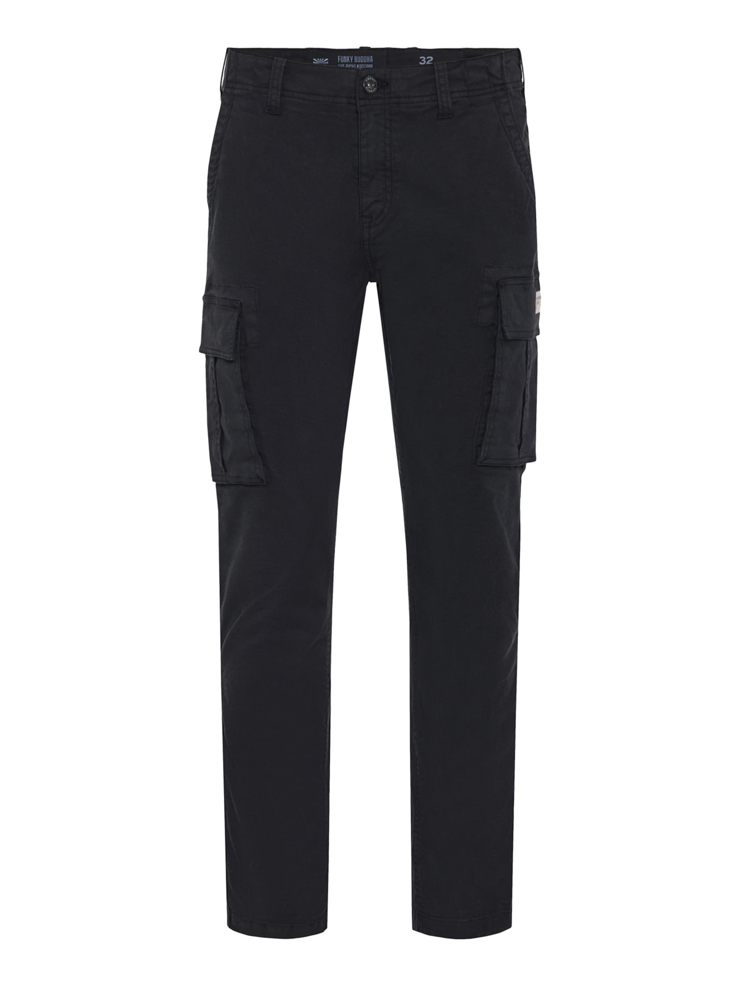 Funky Buddha Regular Карго панталон в черно: отпред