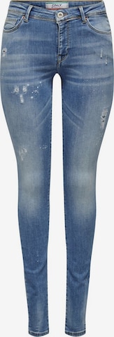 Only Tall Skinny Jeans i blå: forside