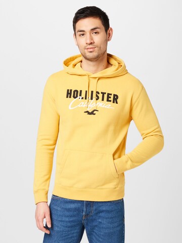 Sweat-shirt HOLLISTER en jaune : devant