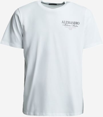 Alessandro Zavetti Shirt 'Montanelli' in Wit: voorkant