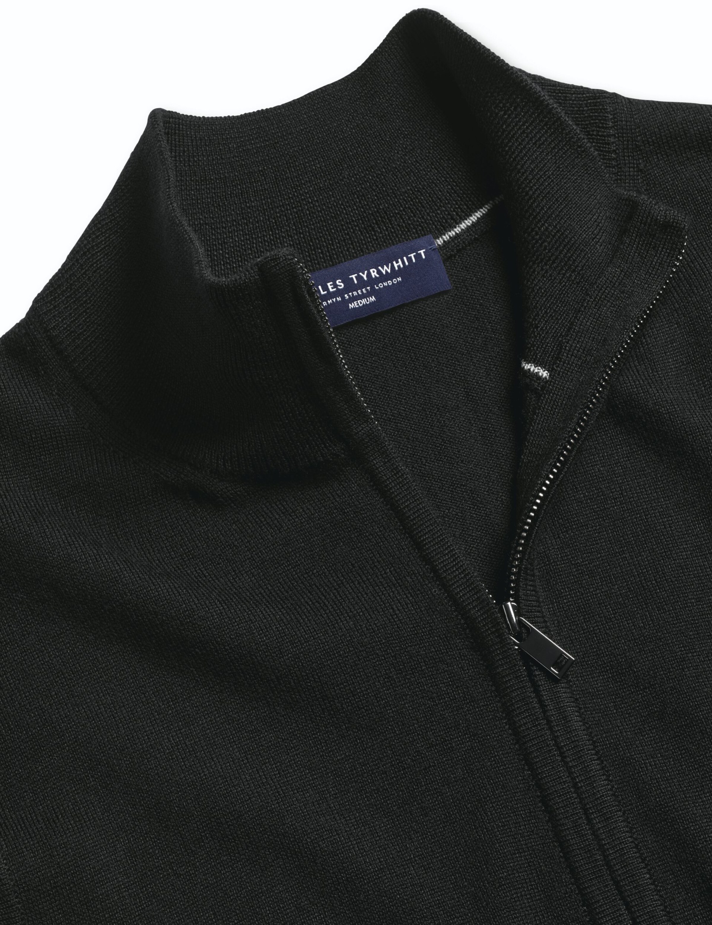 Charles Tyrwhitt Strickjacke in Schwarz: Vorderseite