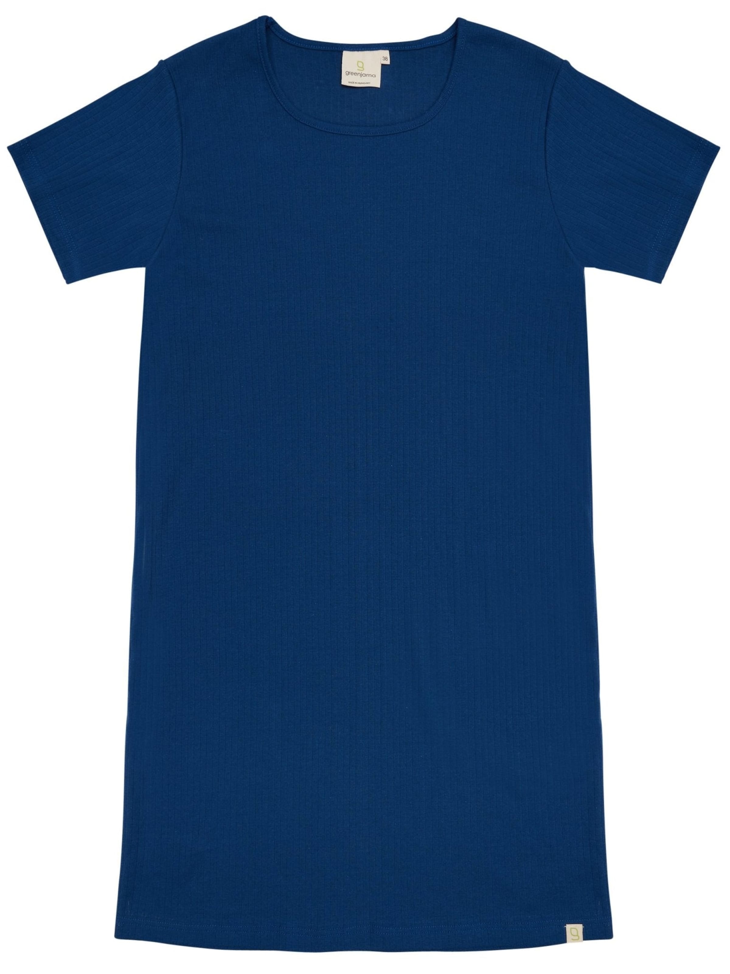 greenjama Nightgown 'Derby-Rib' in Blue: front