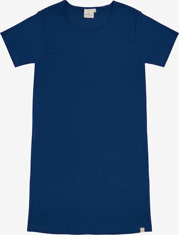 greenjama Nachthemd 'Derby-Rib' in Blau: Vorderseite