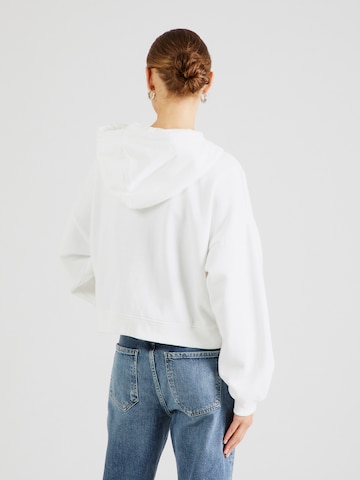 GAP Zip-Up Hoodie 'ABBREVIATED' in White