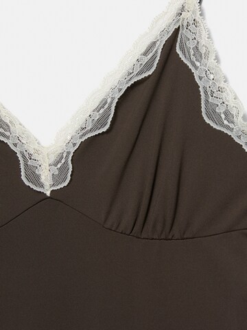 Pull&Bear Shirt bodysuit in Brown