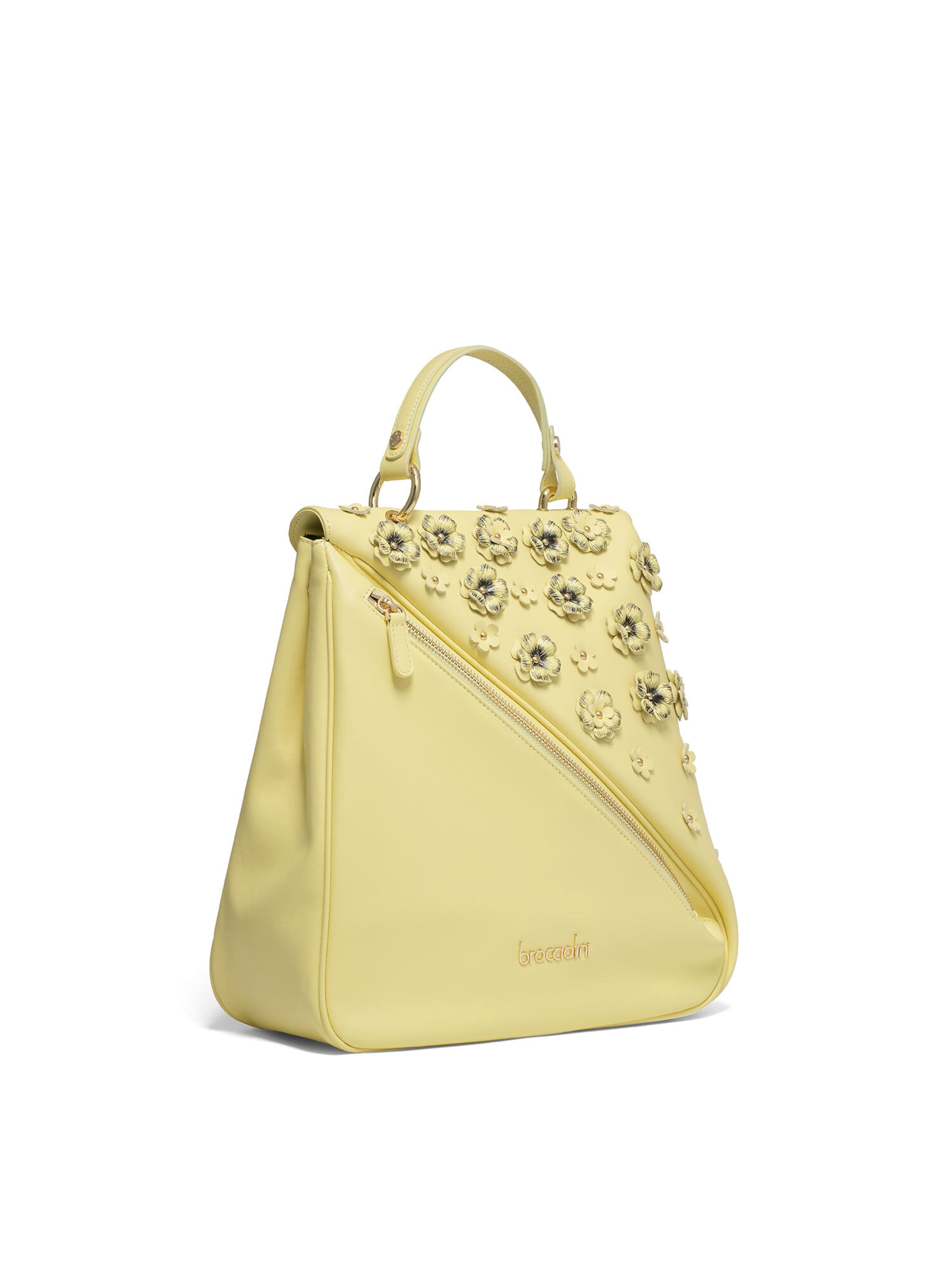 Zaino di Braccialini in giallo: frontale