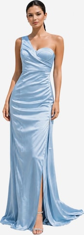 Robe de soirée 'Vestido Longo Cetim Azul Festa Feminino' DARYLABEL Seu closet de impacto en bleu : devant
