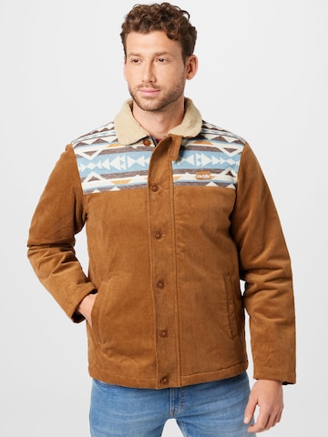 Iriedaily Between-Season Jacket 'Trapas' in Brown: front