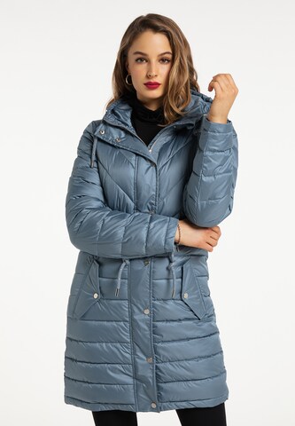 faina Wintermantel in Blauw: voorkant