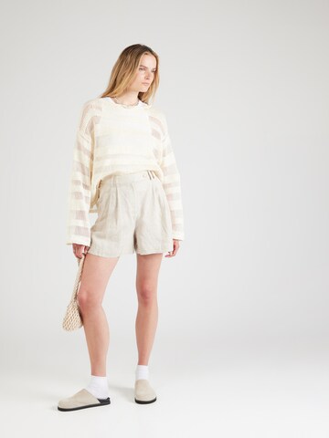 & Other Stories Loosefit Bukser med lægfolder i beige