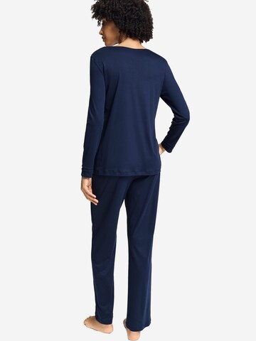 Hanro Pyjama 'Pilar' in Blauw
