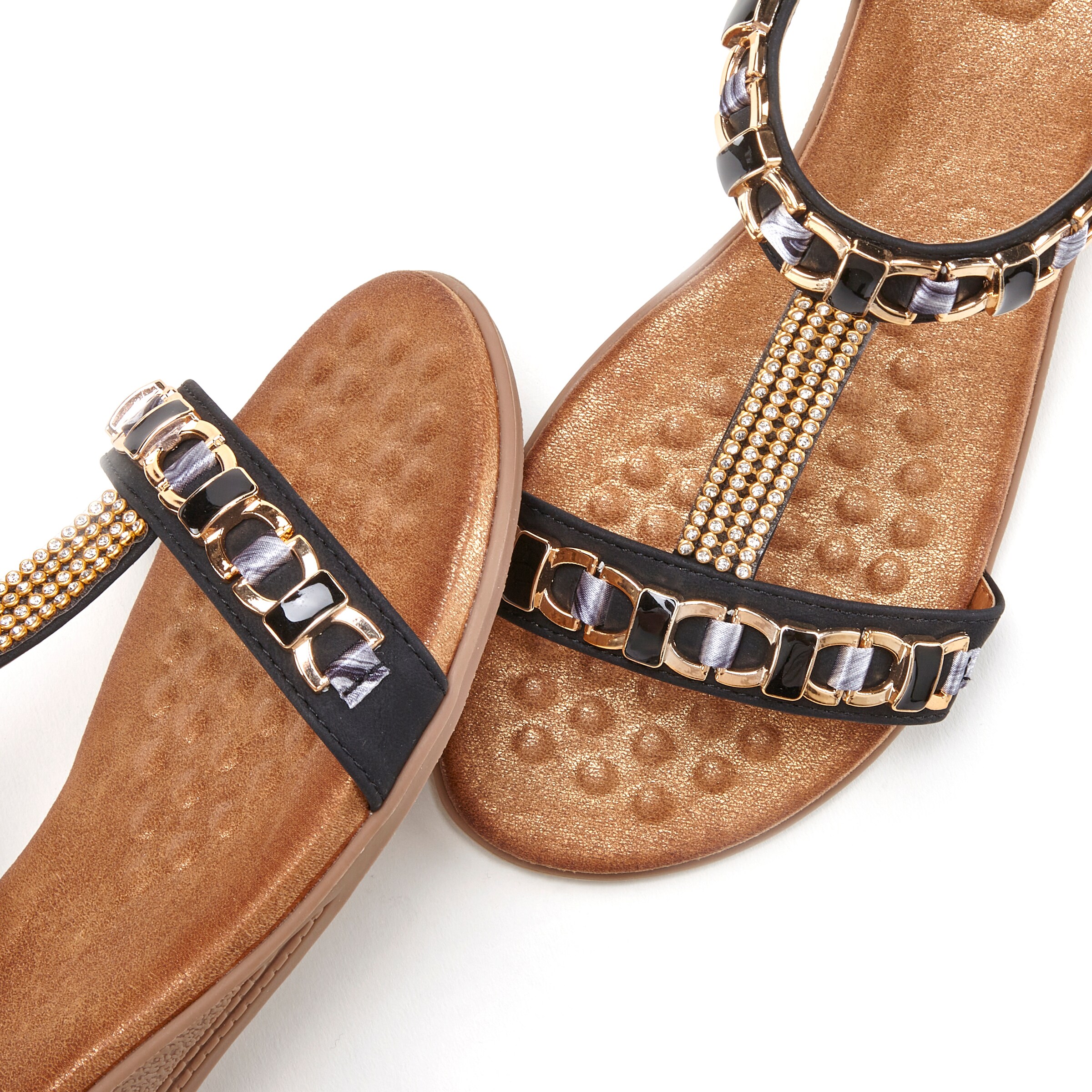 VIVANCE Sandały w kolorze czarny