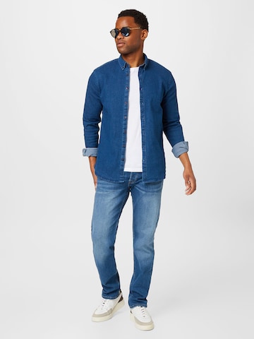 Coupe regular Chemise 'Johan' Kronstadt en bleu