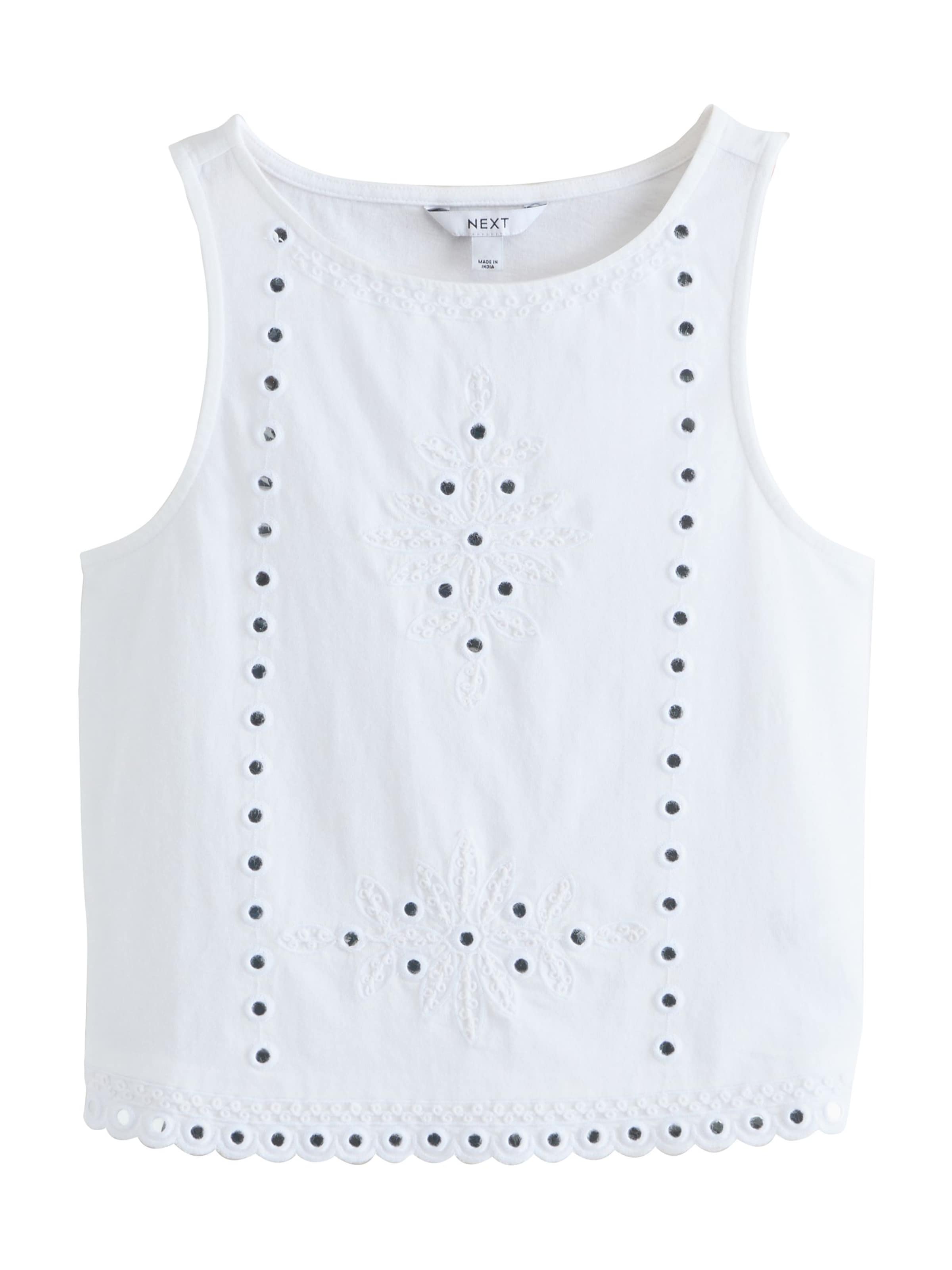 Palaidinė be rankovių iš Next, spalva – balta, Prekių apžvalga