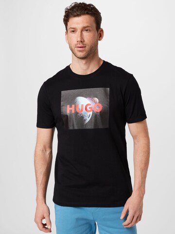 HUGO T-Shirt 'Dupiter' in Schwarz: Vorderseite