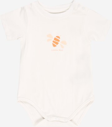 Barboteuse / body 'Little Bee' KNOT en blanc : devant