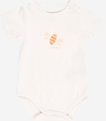Tutina / body per bambino 'Little Bee' di KNOT in bianco: frontale