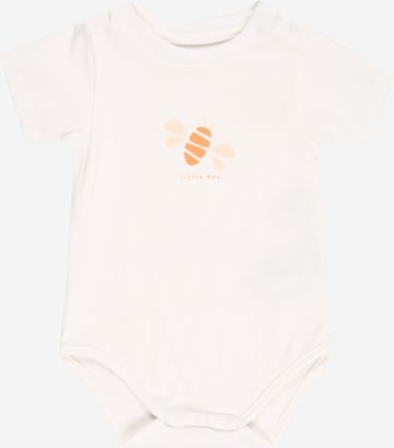 Barboteuse / body 'Little Bee' KNOT en blanc : devant