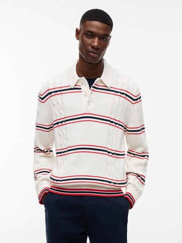 Tommy Jeans Trui in Wit: voorkant