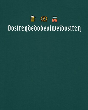 Watapparel Shirt 'Dositzndedodeoiweidositzn' in Green