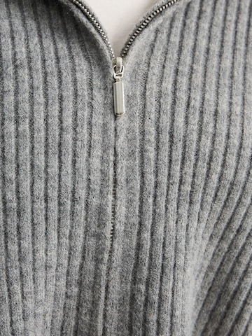 Bershka Knit cardigan in Grey
