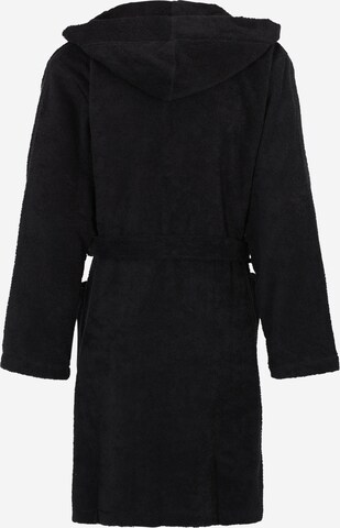 SCHIESSER Short Bathrobe in Black