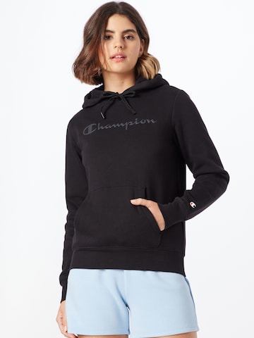 Champion Authentic Athletic Apparel Суичър в черно: отпред