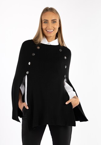 RISA Cape in Black: front