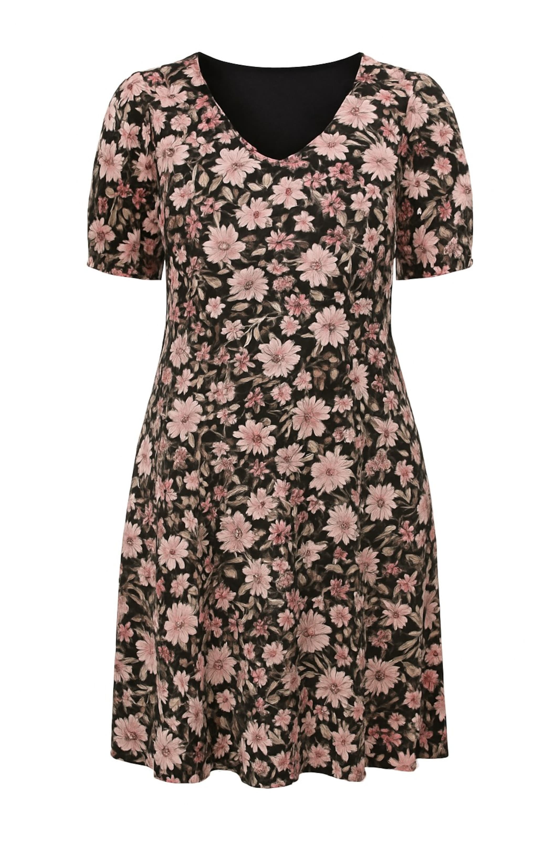 Stil Diva Jurk in de kleur Donkergroen / Pitaja roze / Rosé / Zwart, Productweergave