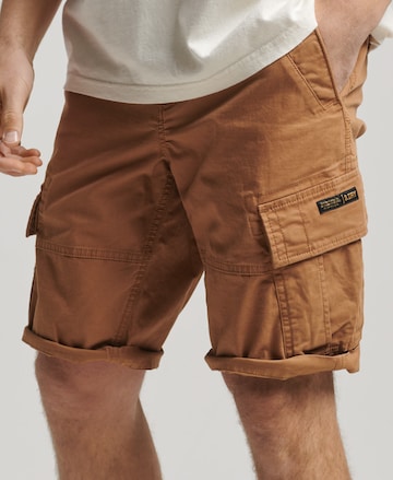 Regular Pantalon cargo Superdry en marron : devant